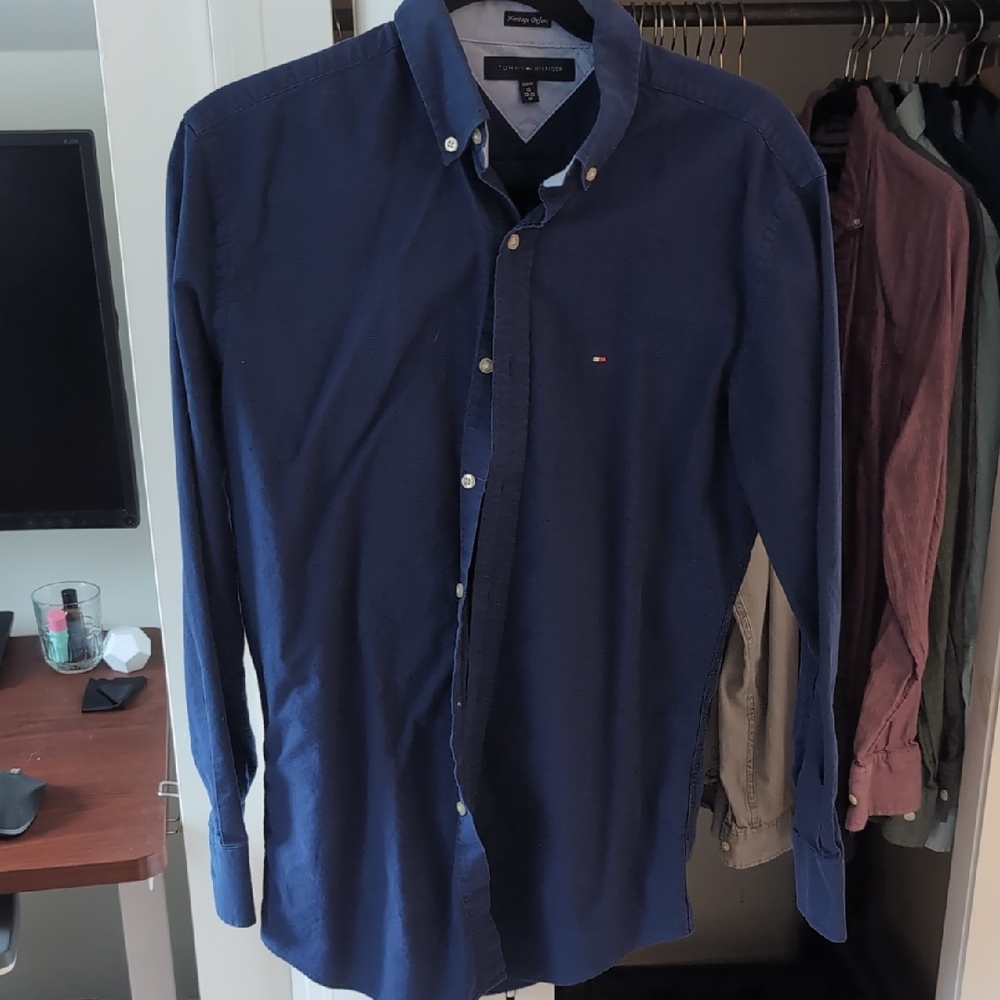 Tommy Hilfiger Men's Deep Blue Button-Down Shirt